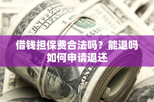 济南借钱担保费合法吗？能退吗如何申请退还